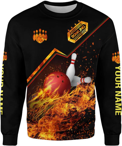 Pretyprints Personalized Bowling Shirt - Custom Bowling Gift for Women & Men