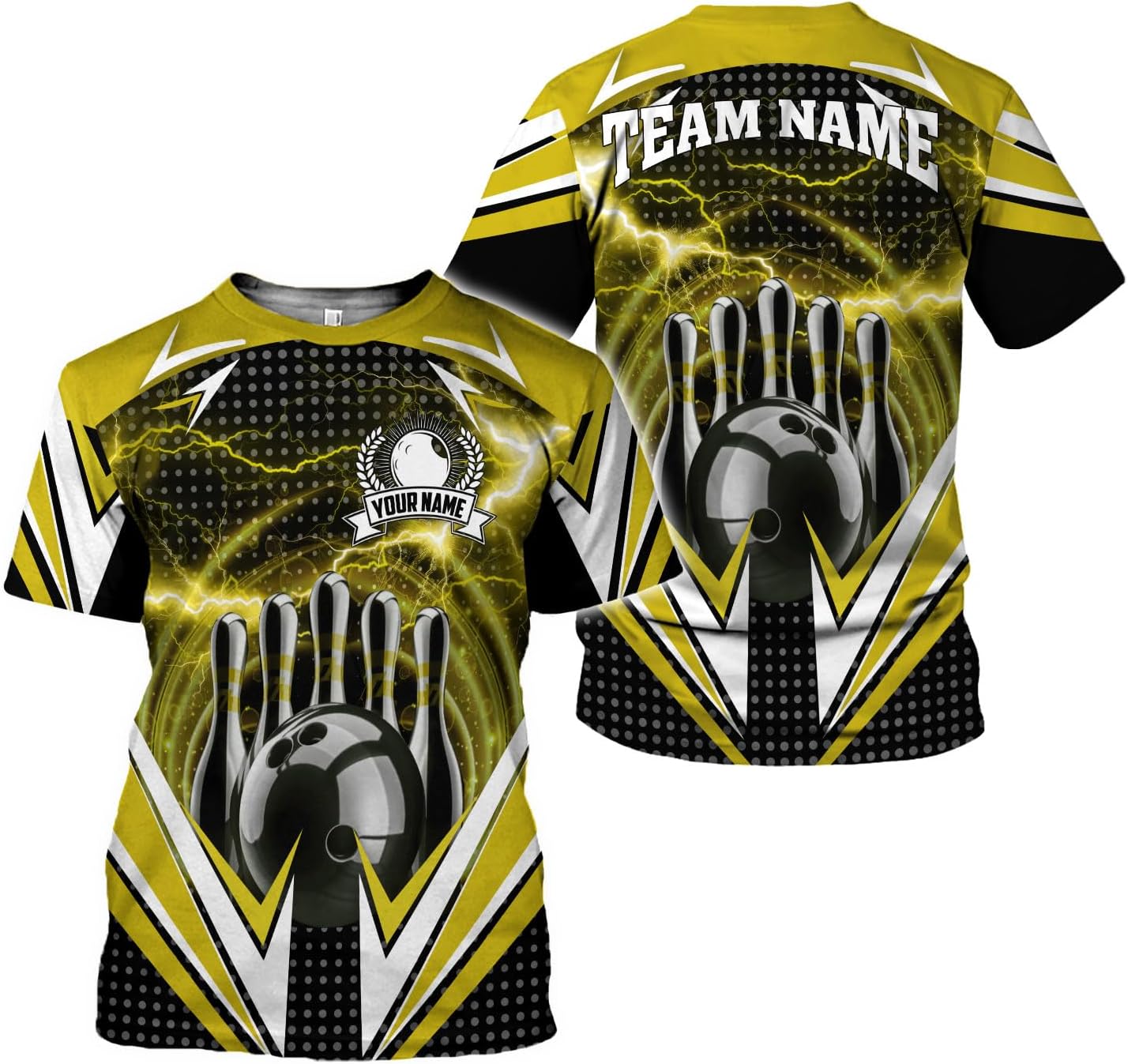Rivelus Personalized Name Bowling Shirts for Men and Women 3D, Bowling Shirts for Team Bowling, Bowling Shirts Gift