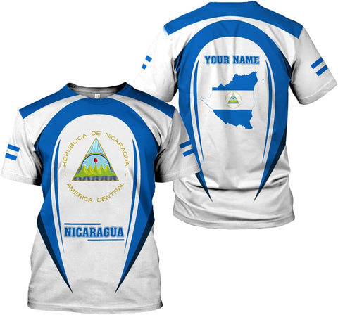 Personalized Nicaragua Shirt Custom Nicaragua Flag Lion Shirt for Men & Women Nicaraguan Camisas T-Shirt, Nicaragua Tshirt