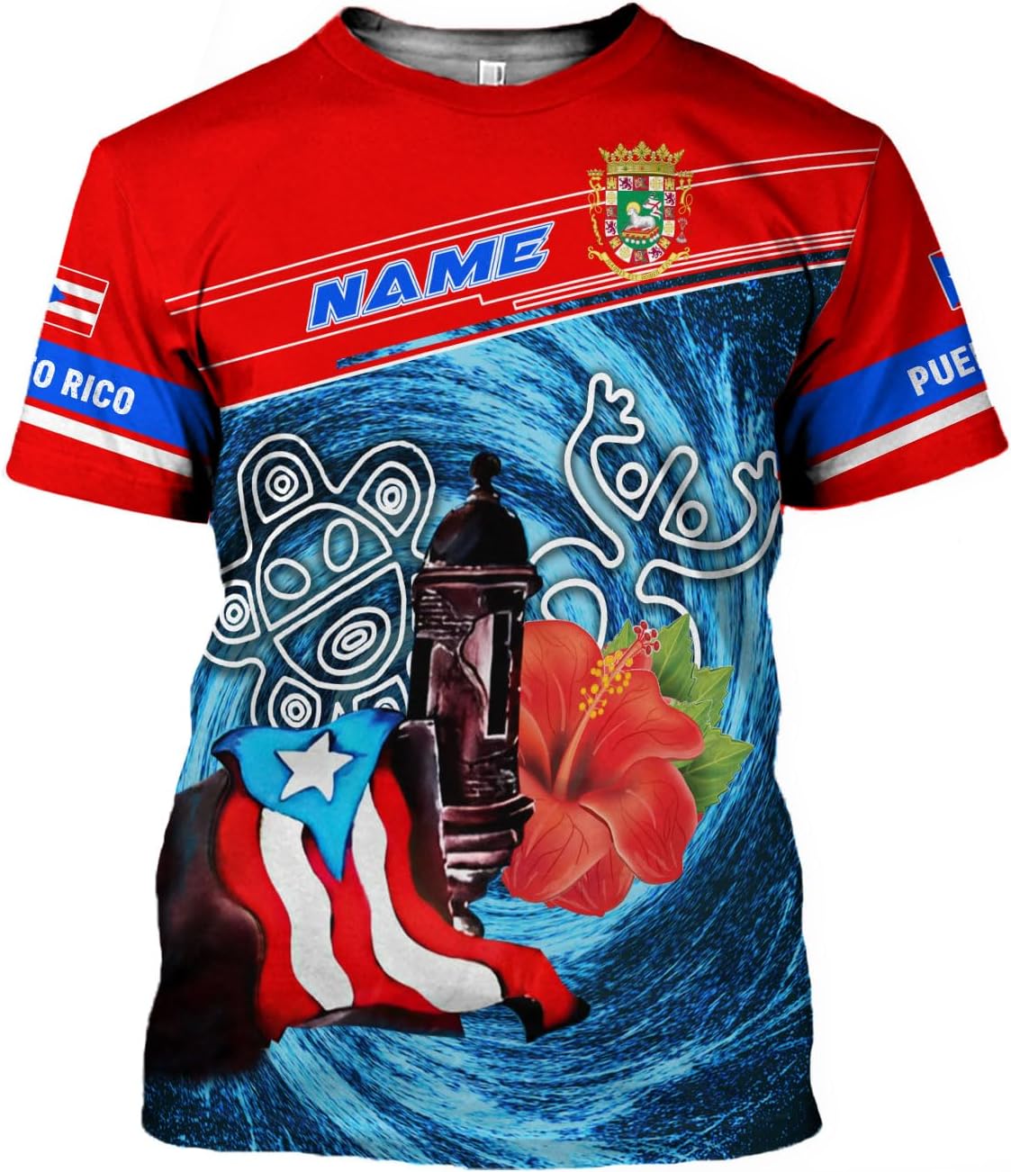 Personalized Puerto Rico Shirt, Puerto Rican T-Shirts for Women Men, Puerto Rico Flag Shirt, Pride T-Shirt for Puerto Rican
