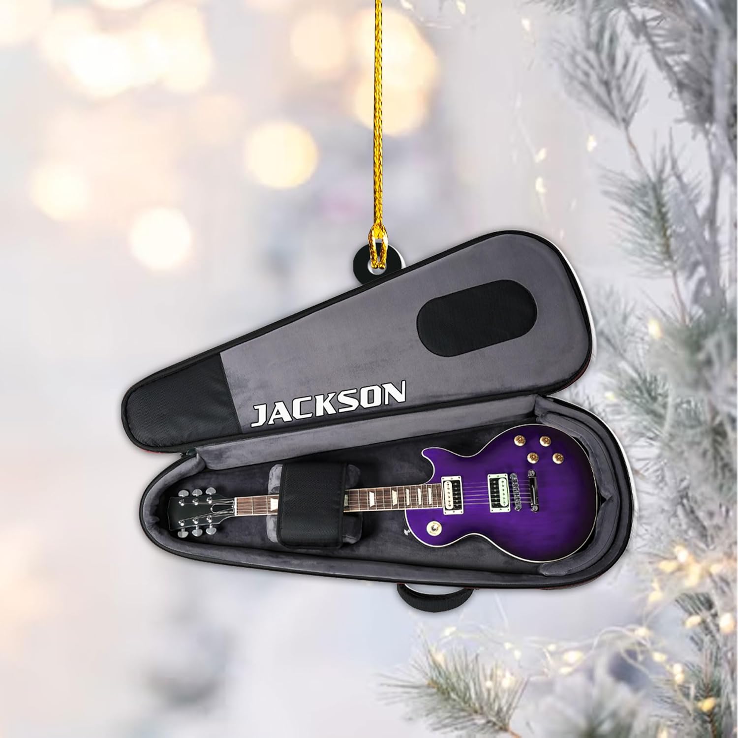 Artparel Personalized Guitar Ornament, Gifts for Guitar Lovers, Guitarist Music Lovers, Guitar Gifts for Guitar Players Lovers, Guitar Musical Instrument Christmas Ornament 2023 (Guitar 7)