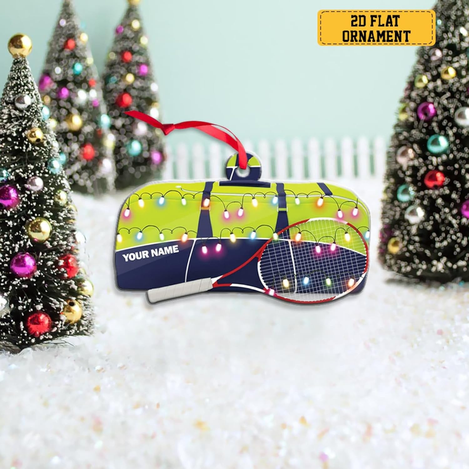 AOVL Personalized Tennis Christmas Ornaments Gifts for Tennis Lovers Tennis Player Ornaments Tennis Christmas Ornament Gift for Tennis Lover Tennis Player Men\/Woman Xmas (Tennis 17)