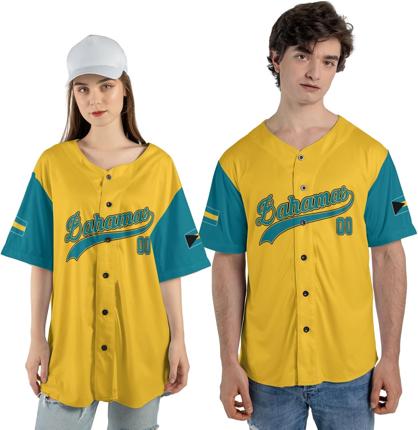 Personalized Bahamas Baseball Jersey Shirt Bahamas Pride Flag Bahamian Jersey Soccer for Men and Women