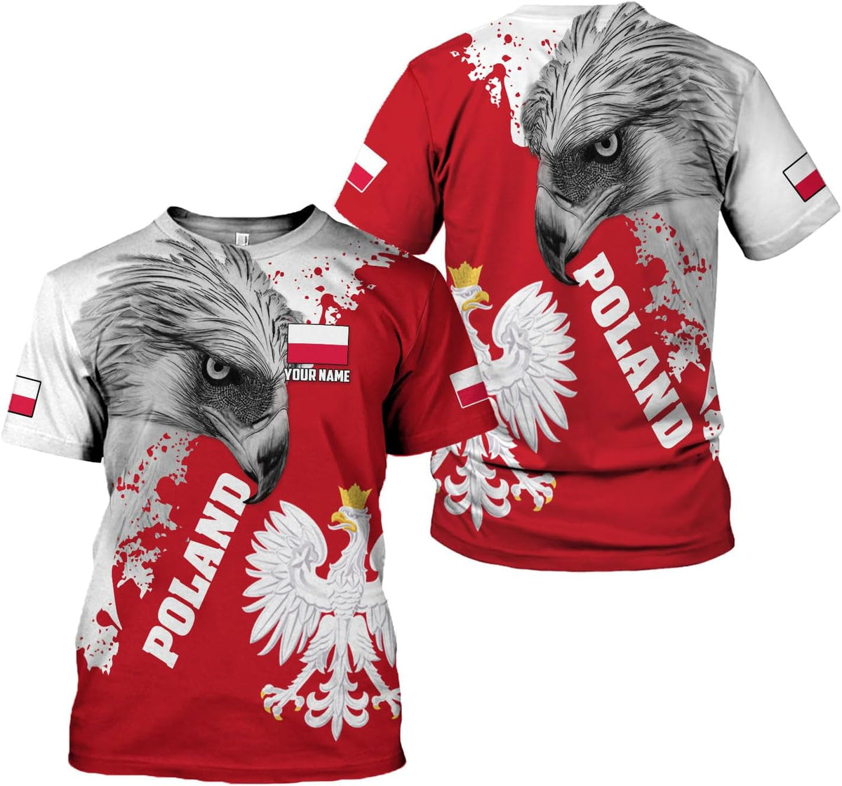 Parvii Personalized Poland Shirt Women & Men, Polska Tshirt Women Poland Shirt 3D, Poland Pride Shirts, Polish Eagle Polska