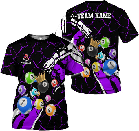 Ligthuy Personalized Name Billiard Shirts 3D, Billiards Shirt 8 Ball Billiard Shirt Custom Men's Pool Men Women1