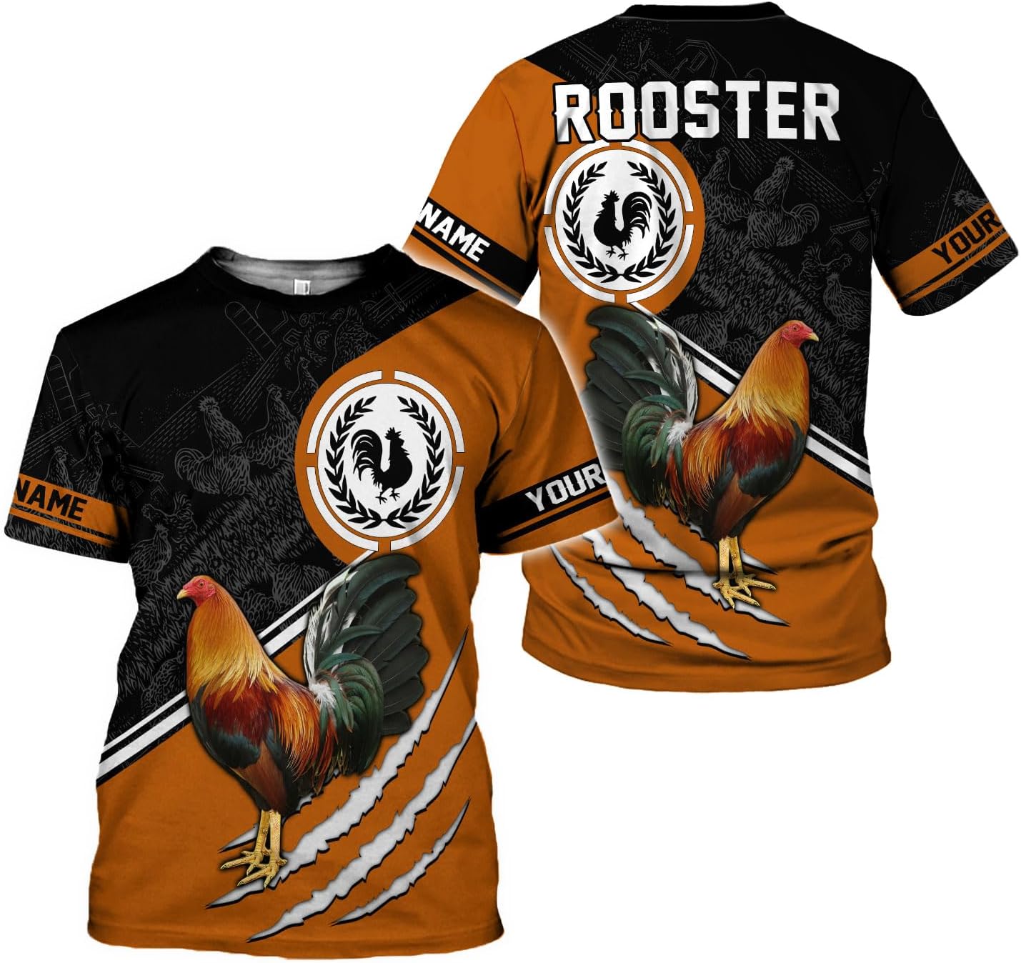 Mostefy Personalized Name Rooster Shirt 3D, Rooster Shirts for Men, Chicken Tshirts Shirts for Women, Funny Chicken Shirts