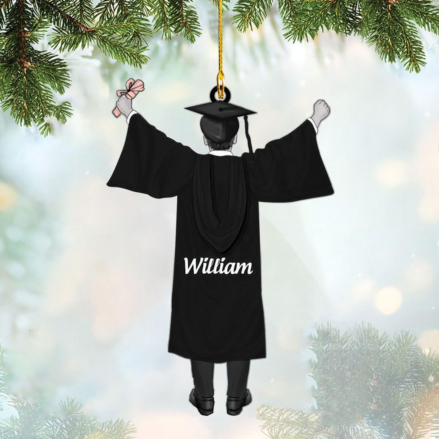 Personalized Graduation Ornaments Class of 2024 Graduation Gown Ornament Gifts Graduation Ornaments Class of 2025 College Graduation Ornaments Class of 2024 Graduate Ornament Tree Hanging Decor (G2)