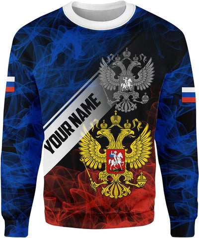 Personalized Russia Shirts Russian Shirt Russian Unisex Shirts Russia Flag Pride Shirts Russia Flag Coat of Arms Shirts