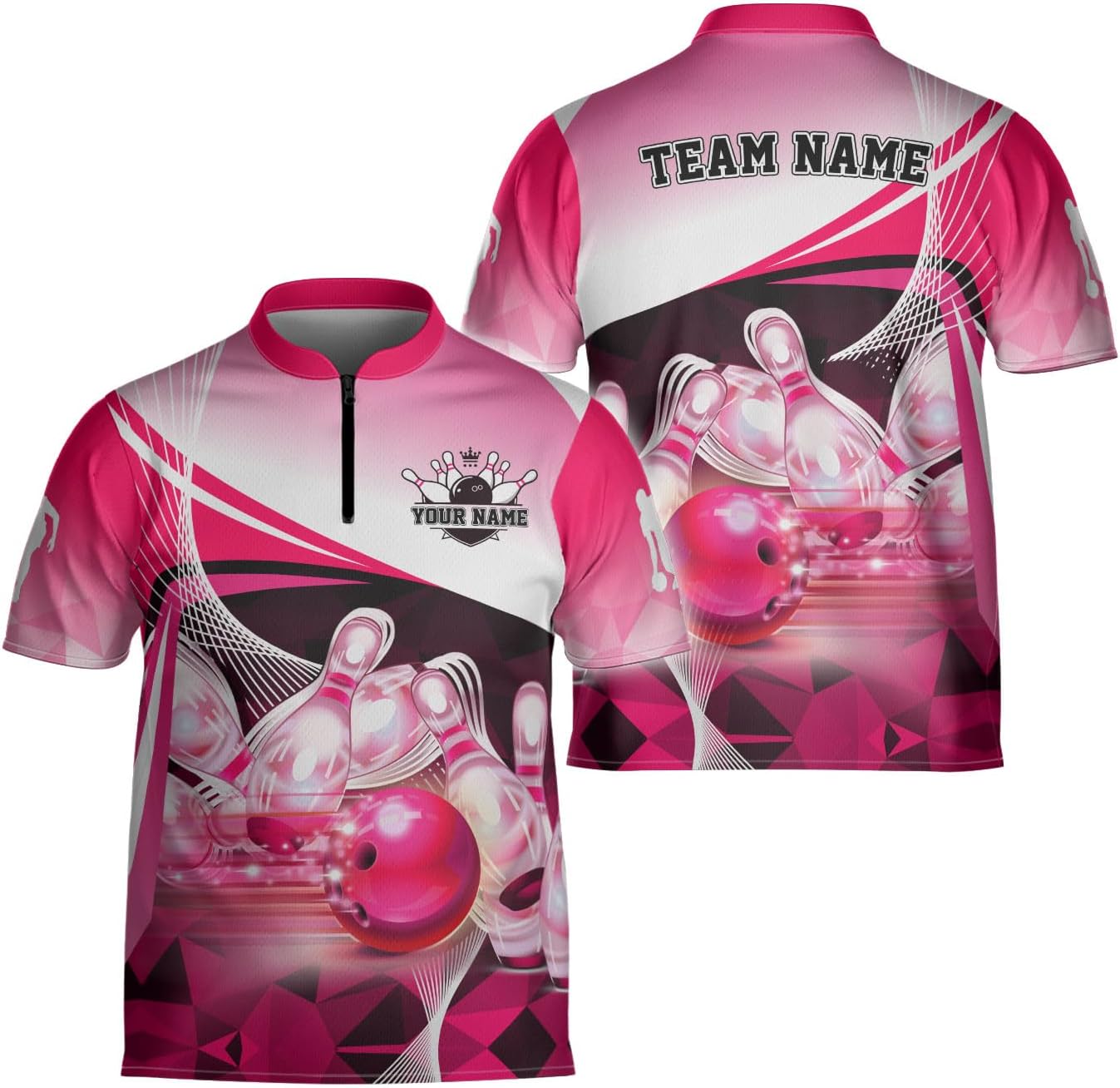Ligthuy Personalized Bowling Jersey 3D, Bowling Shirts for Team, Bowling Shirt Unisex for Men Women, Bowling Shirts for Men 2
