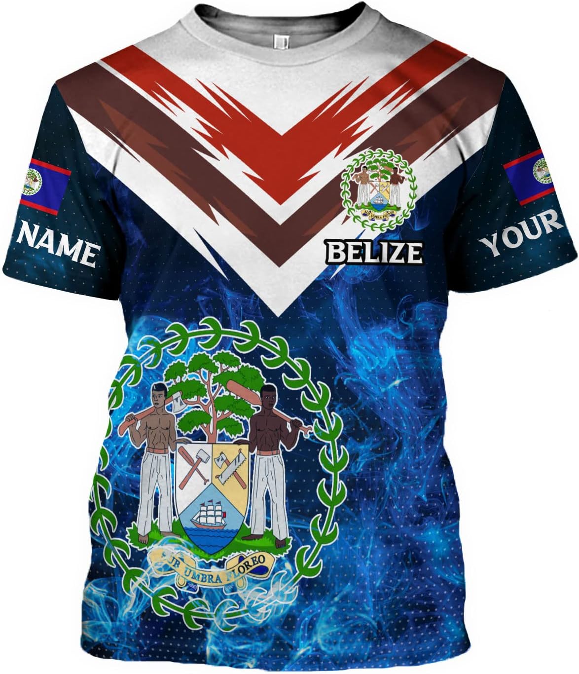 Personalized Belize Shirt for Men and Women, Coat of Arms of Belize Flag Flag Shirt, Belizean Country Flag Gift