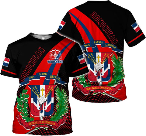 Ligthuy Personalized Dominican Shirt 3D, Dominican Republic Shirts, Dominican Flag Unisex Republica Dominicana Shirt S-5XL