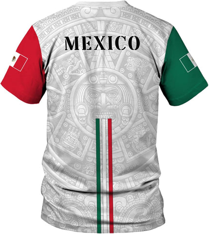Mostprints Personalized Name Mexican Shirts for Men 3D Customized Mexico Shirts for Men Mexico Shirts for Women Mexico Shirt