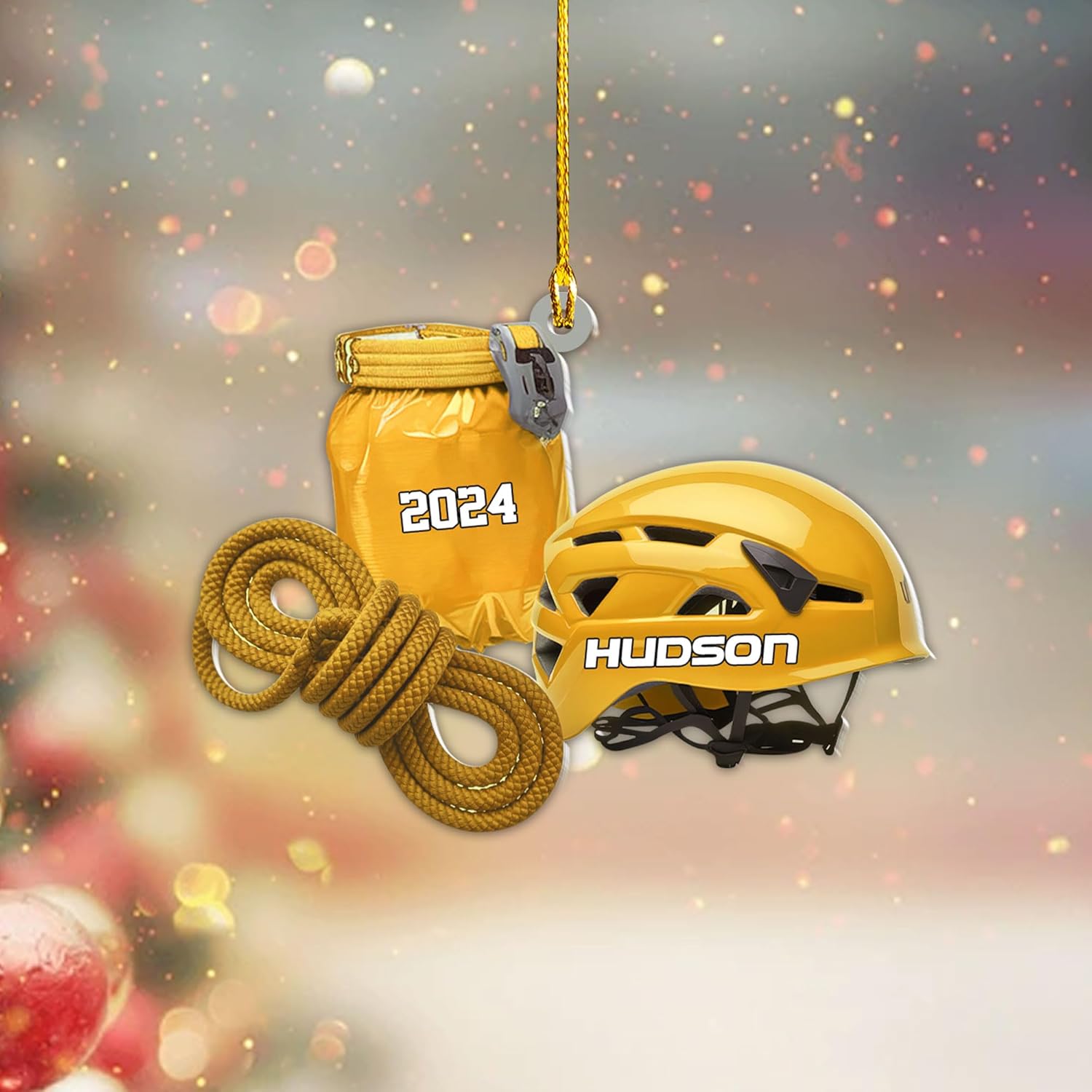 Artparel Personalized Climbing Ornaments Rock Climbing Christmas Ornament Rock Climber Ornaments Climber Lover Mountaineer Ornament Gift for Men Women Gift for Climber (CLB7)