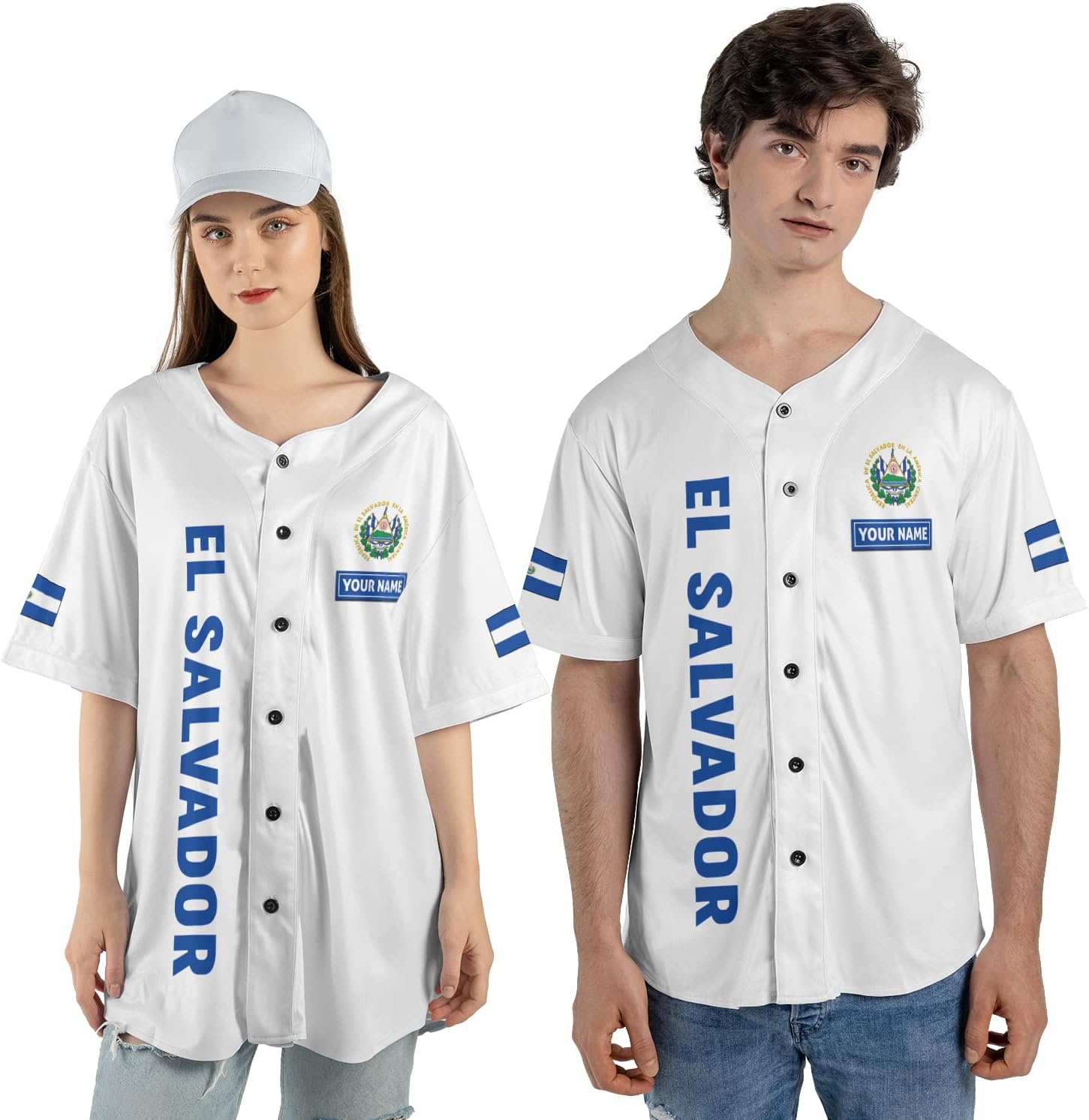 Personalized Name El Salvador Baseball Jersey Shirt El Salvador Flag Shirt Men Salvadorans Pride Jersey El Salvadore��a Tshirt