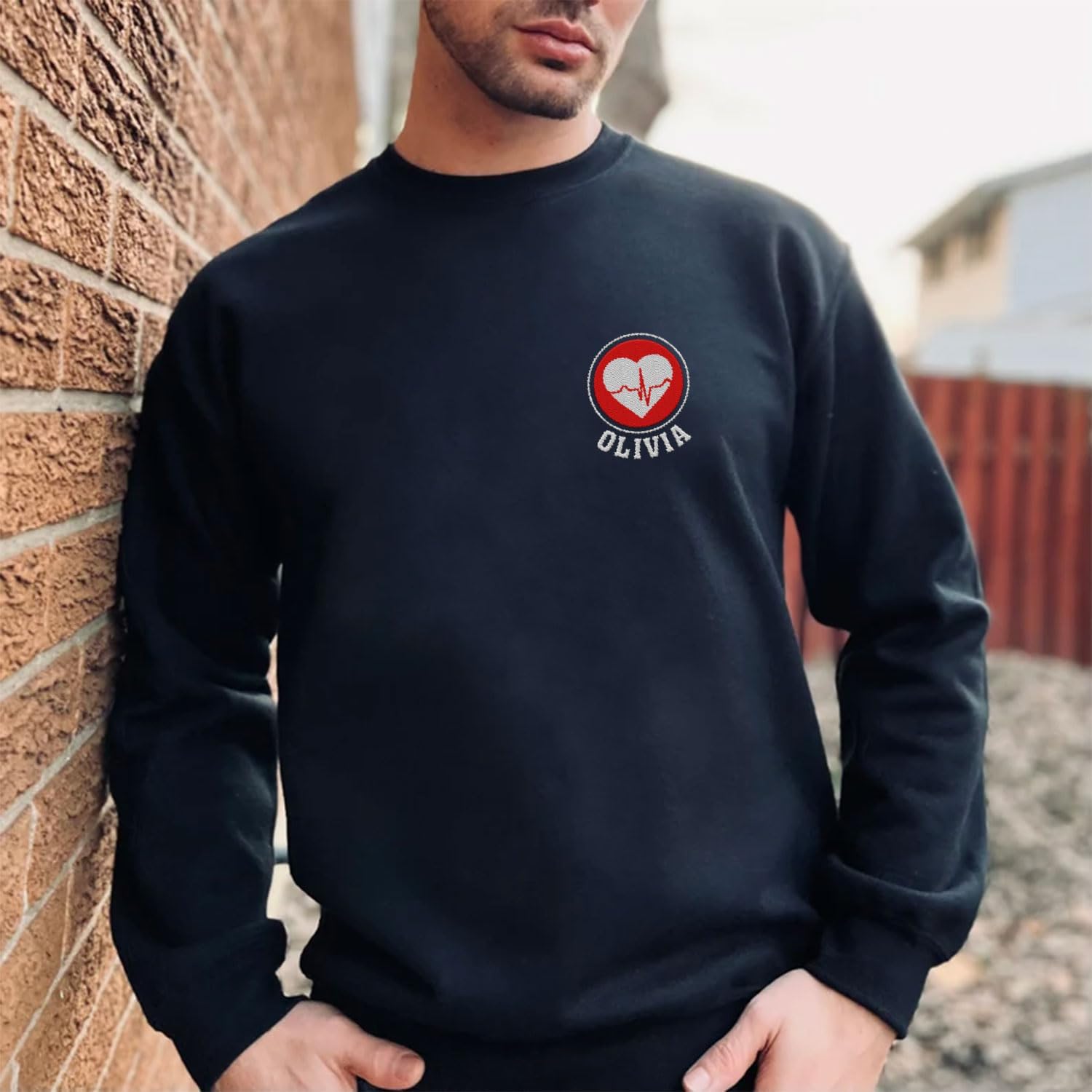 Leeprints Custom Emergency Department Embroidered Sweatshirt, Er Nurse Shirt, Emergency Nurse Hoodie, Rn Shirt Gifts