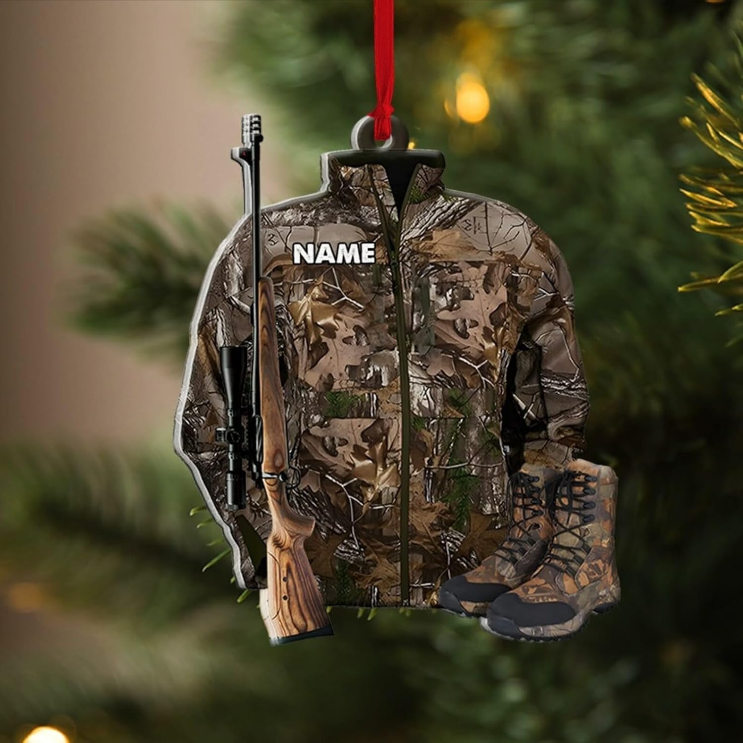 Artparel Personalized Hunting Ornament, Hunter Vest Ornament, Custom Hunting Christmas Ornament, Gifts for Hunting Lovers (Hunting 9)