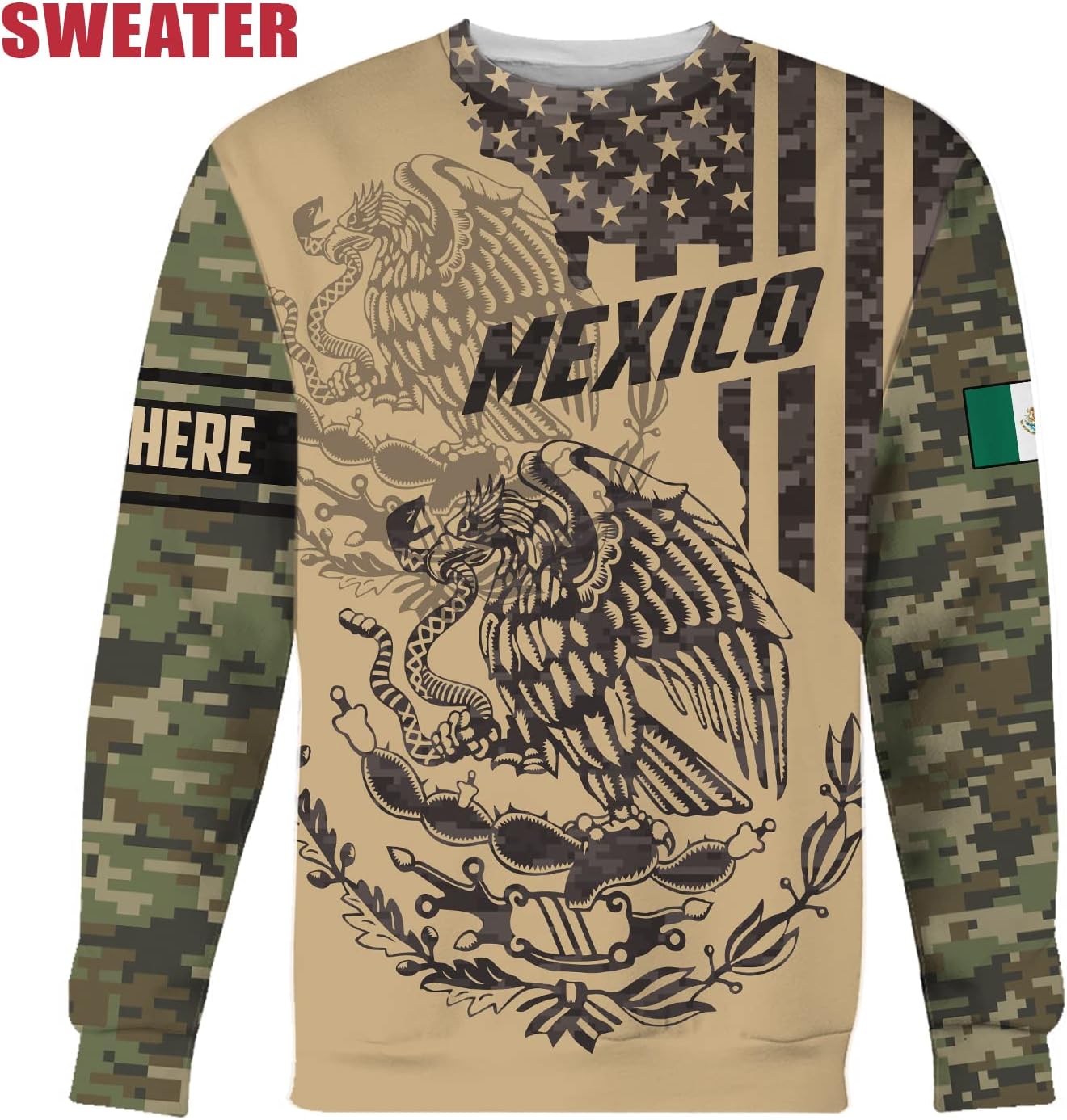 Personalized Name Mexican Hoodie 3D, Customized Mexican Hoodies for Men, Unisex Mexico Hoodie, Mexico Hoodies for Men 2