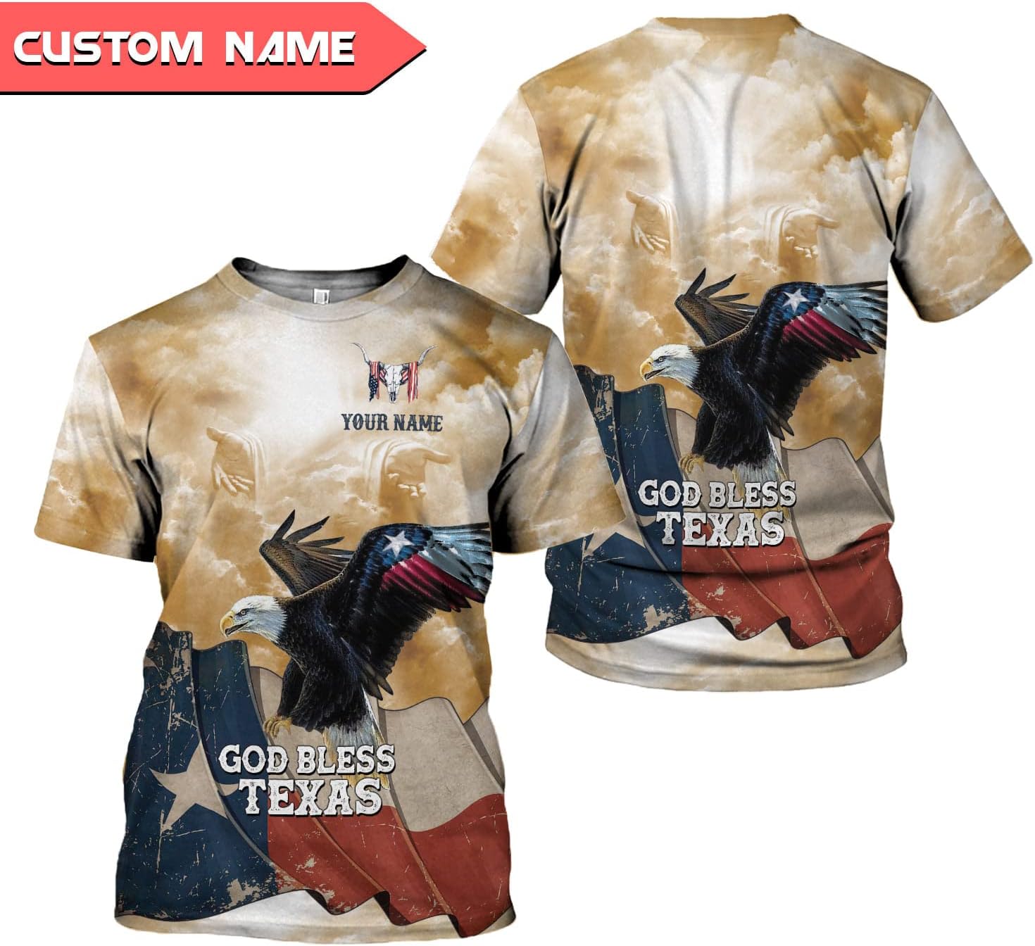 HomeDesign Personalized Name Texas Flag and Map Dont Mess with Texas Shirts 3D Unisex Shirt for Men Women Adult Size S-5XL