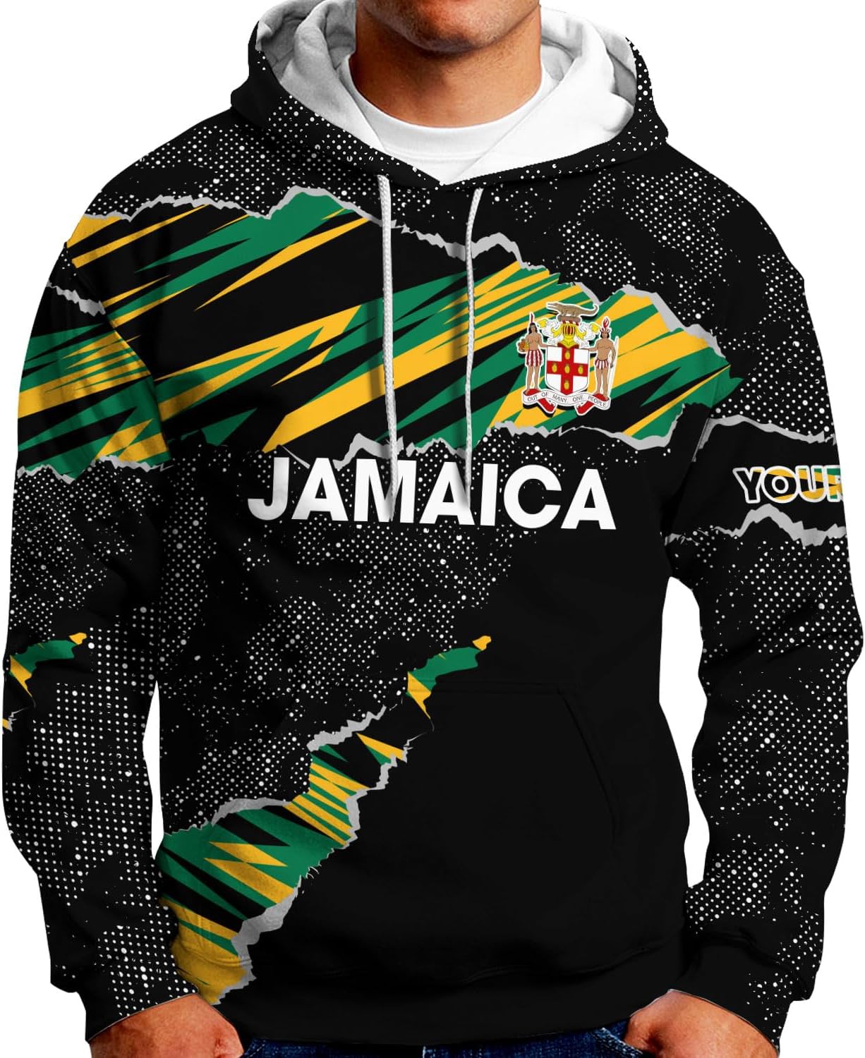 HomeDesign Personalized Jamaica Hoodie Camisa Jamaica Hoodies Jamaica Sweaters Shirts Men & Women Jamaican Pride Shirt Gifts