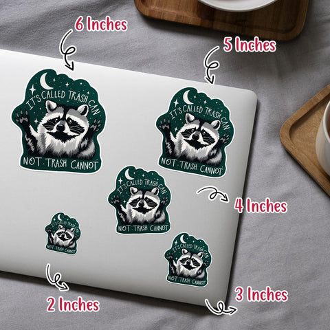 (3PCs) It's Called Trash Can Not Trash Cannot Sticker, Racoon Sticker, Trash Panda Sticker, Humor Motivational Mental Health Vinyl Sticker - Stickers For Laptop Water Bottle Phone Car Window Helmet 3"