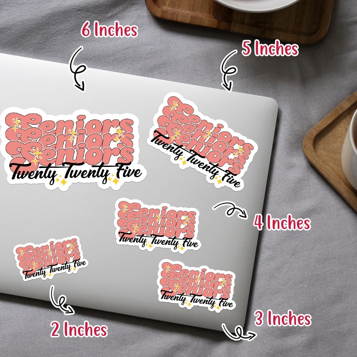 3 Pcs Class of 2025 Stickers, Class of 2025 Decorations, Graduation 2025, Pink Senior- Vinyl Stickers for Laptop Water Bottle Phone Car Window Helmet 3 Inches