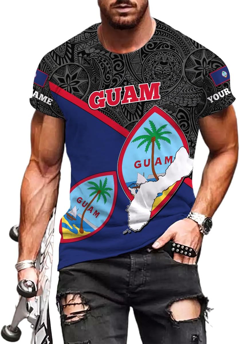 MoonArt Personalized Guam Shirt - Guahan Pride Tshirt for Men & Women - Guam Gifts Tee