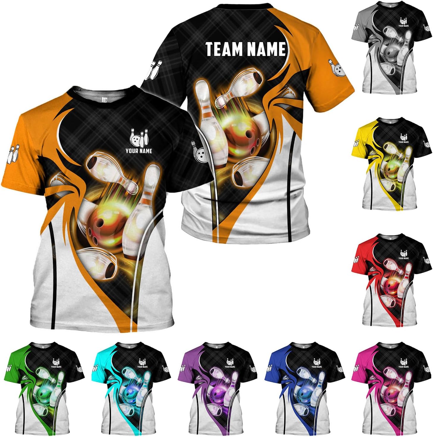 mostprints Personalized Name Bowling Shirts for Men & Women, Bowling Shirts for Team Bowling, Bowling Shirts Gift Unisex