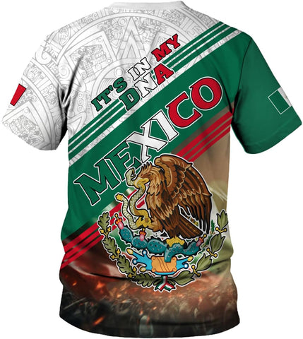Mostprints Personalized Name Mexican Shirts for Men 3D Customized Mexico Shirts for Men Mexico Shirts for Women Mexico Shirt