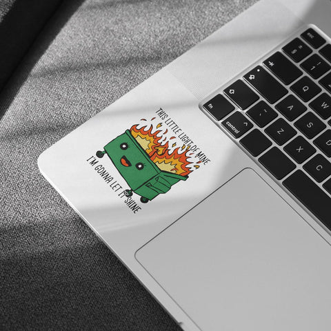 3 Pcs This Little Light of Mine Dumpster Fire Sticker, This Little Light of Mine Sticker, Dumpster Fire Light, This Little Light of Mine Dumpster Fire Stickers for Laptop Phone Car Helmet 3"x3"