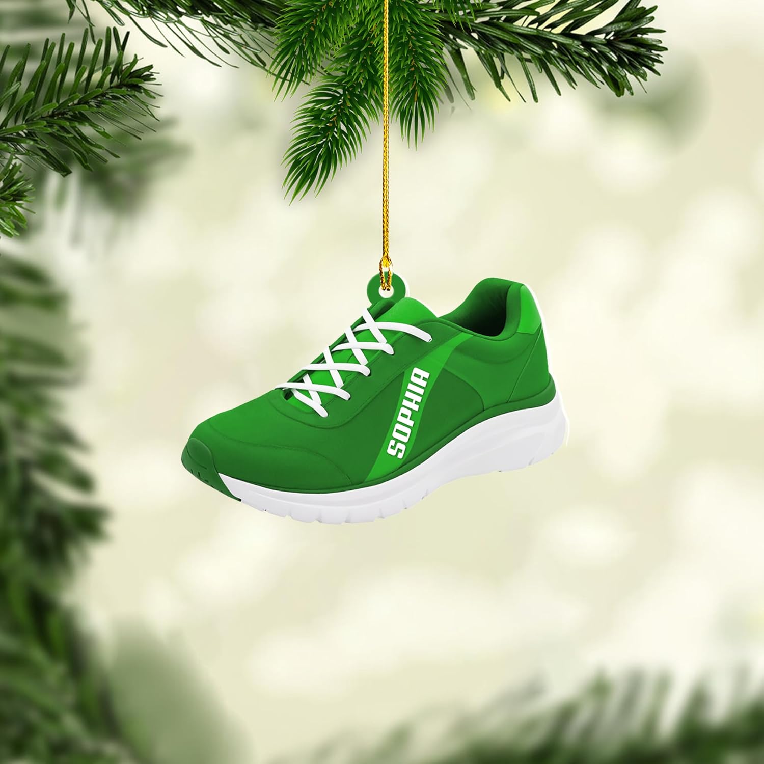 Personalized Running Ornament, Half Marathon Runner Ornament, Cross Country Christmas Ornament, Track and Field Christmas Ornaments for Runners Girl Shoes Ornament Gift for Athletes Running Man (RN4)