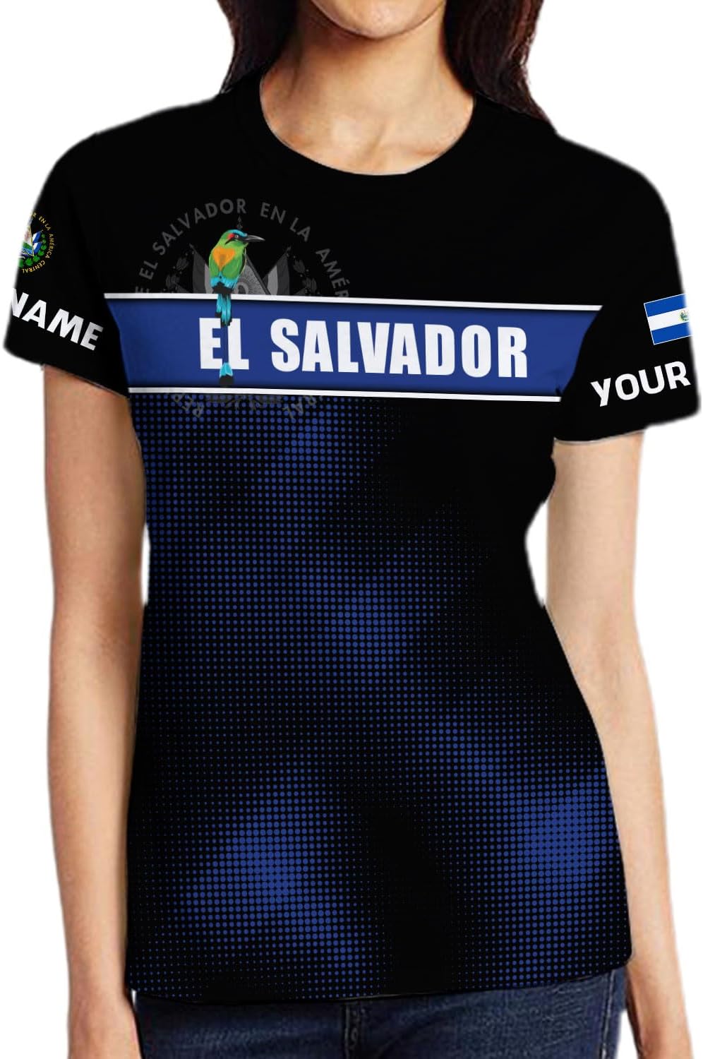 Personalized El Salvador Shirt Custom Camiseta de El Salvador Flag Shirt Men, Women Salvadorans Pride El Salvadore�a Gift