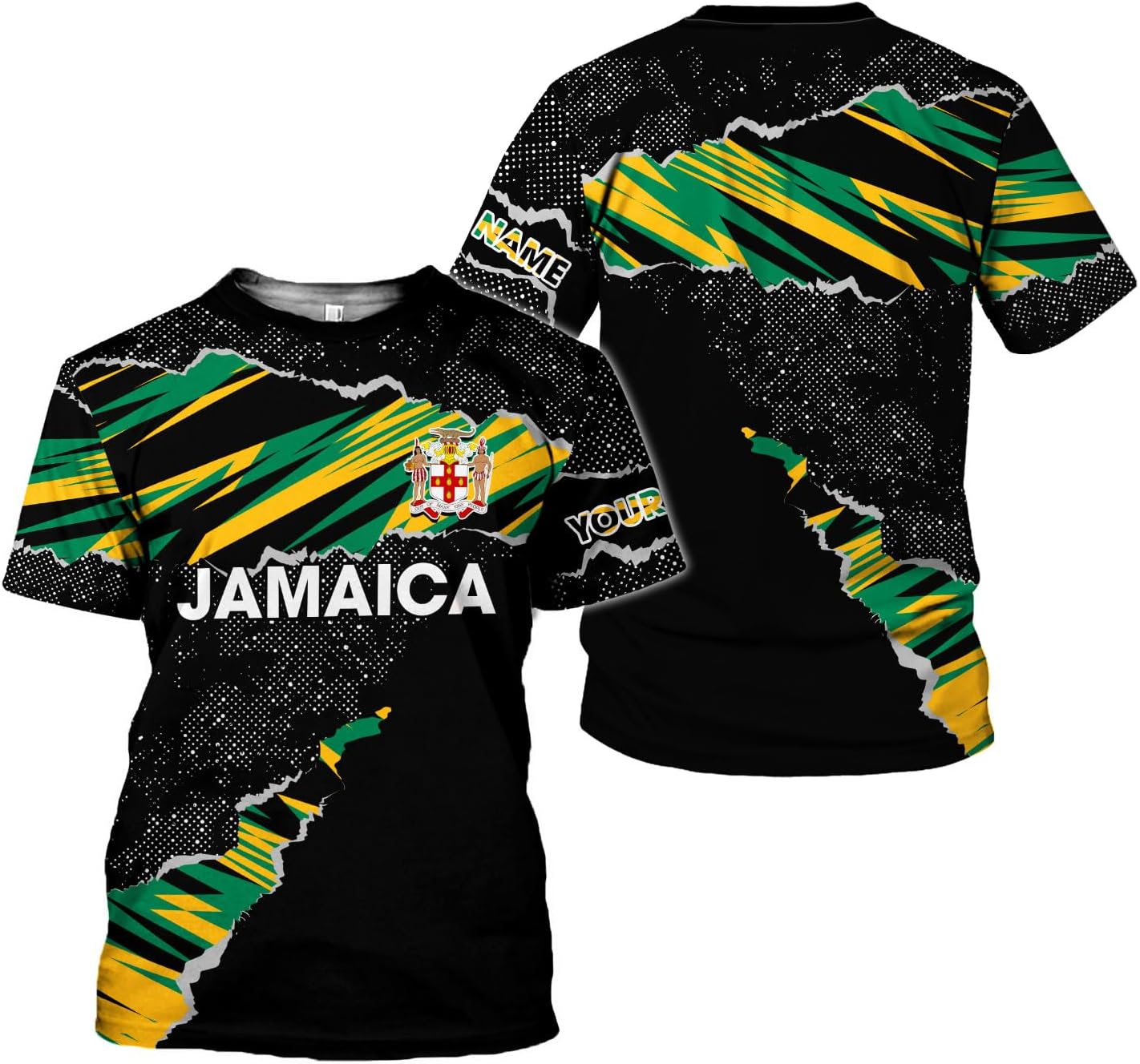 Mostprints Personalized Jamaica Hoodie Camisa Jamaica Hoodies Jamaica Sweaters Shirts Men & Women Jamaican Pride Shirt Gifts