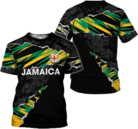 Personalized Jamaica Shirt Custom Jamaica Flag Lion Shirt for Men and Women, Jamaican Pride T-Shirt, Jamaica tshirt Jamaicana