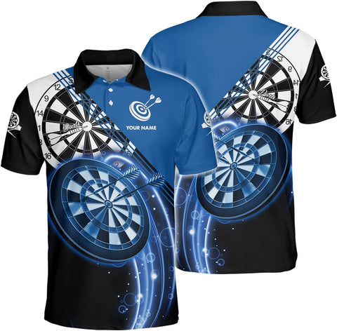 Personalized Name Dart 3D Polo Shirt, Dart Shirts, Mens Dart Shirts, Funny Dart Tshirts, Dart Team Shirts Gifts (PL02)