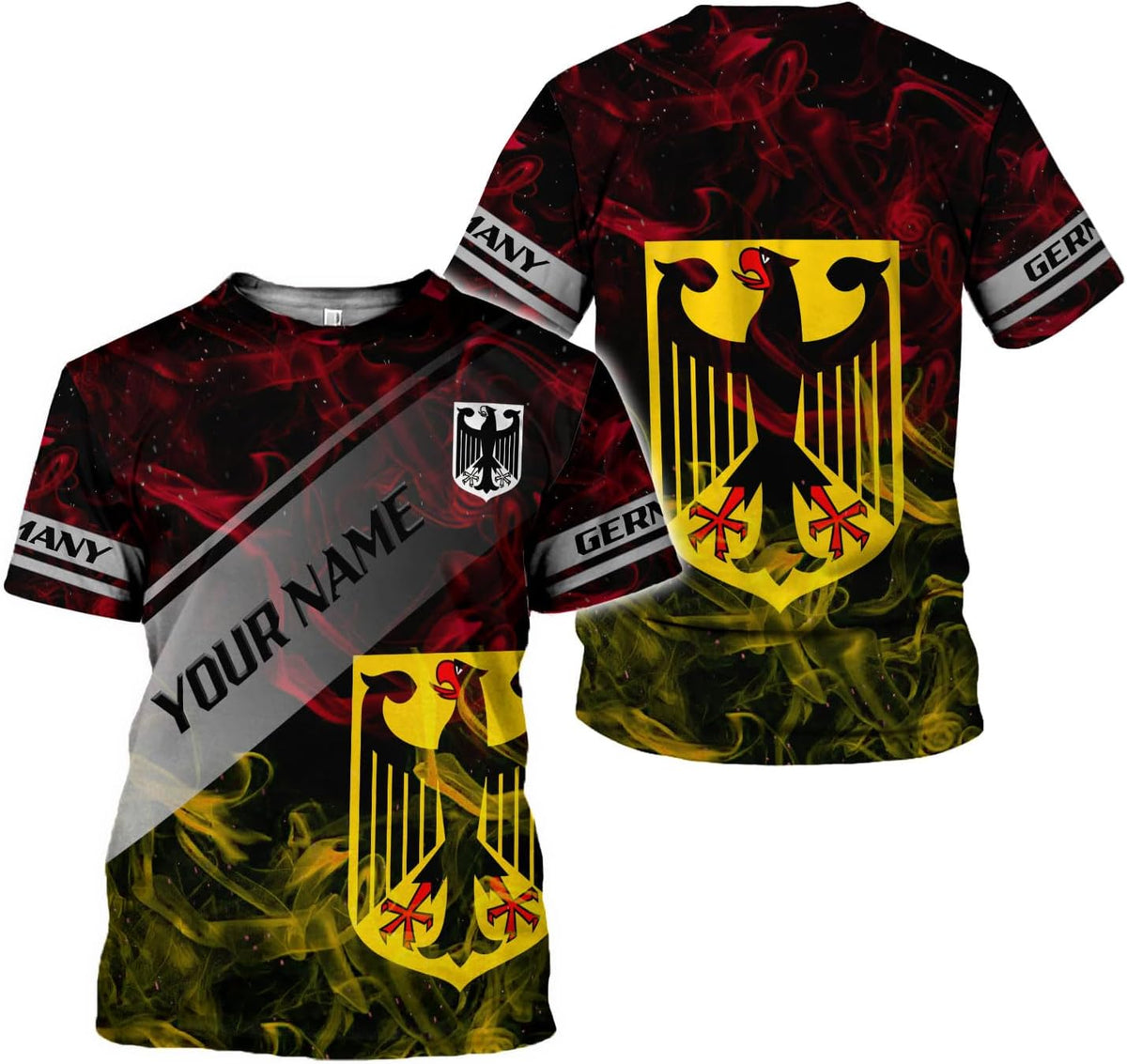 Artparel Personalized Germany Shirt 3D Germany Shirts German Flag Shirt Gift Deutschland Shirt Germany Eagle T-Shirt S-5XL