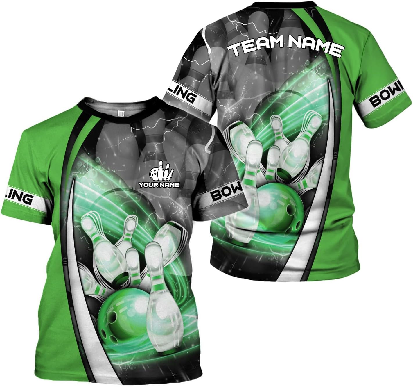 HomeDesign Personalized Name Bowling Shirts for Men & Women, Bowling Shirts for Team Bowling, Bowling Shirts Gift Unisex