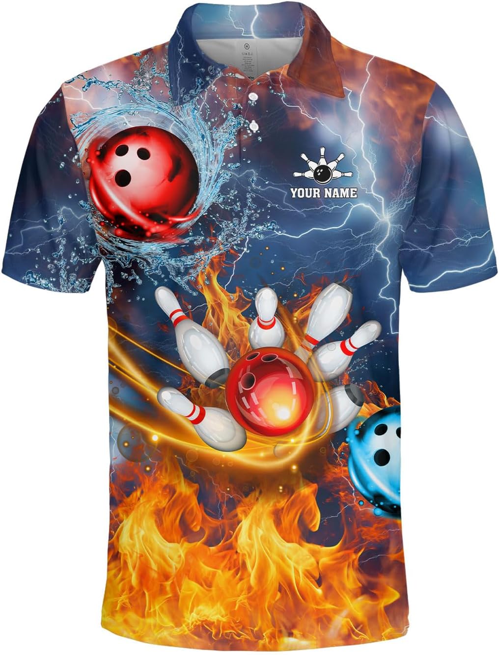 Mostprints Personalized Name Bowling Polo Shirts 3D for Men and Women, Bowling Shirt, Bowling Team