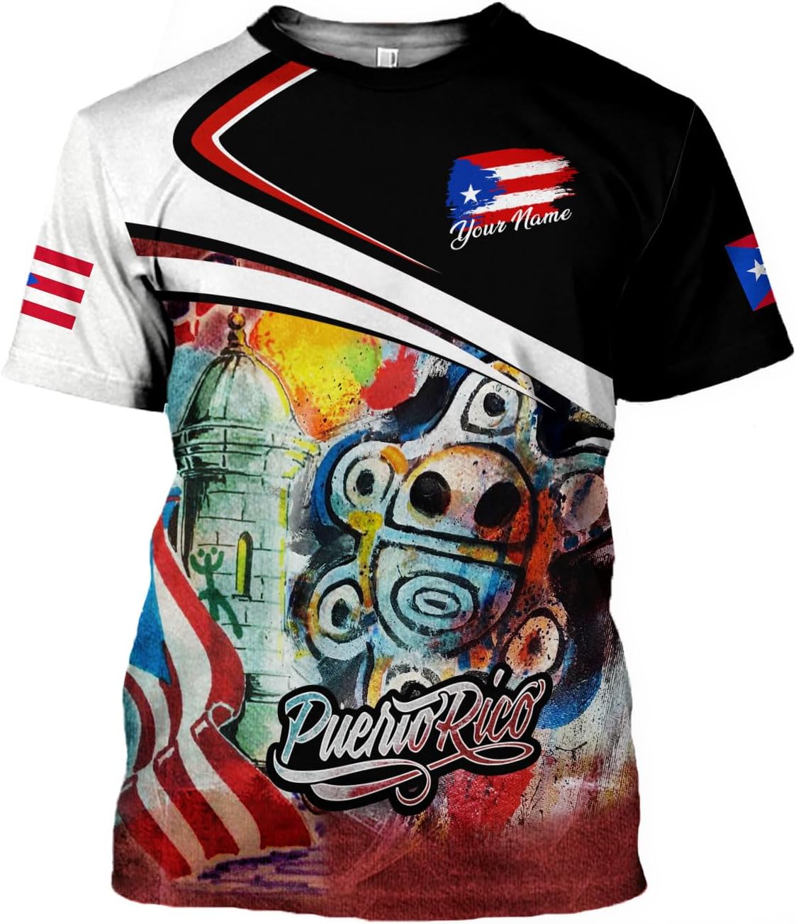 Suseaz Personalized Puerto Rico Shirts, Puerto Rican Pride Flag Tshirt Hoodie for Men and Women, Camisa Puerto Rico Shirt