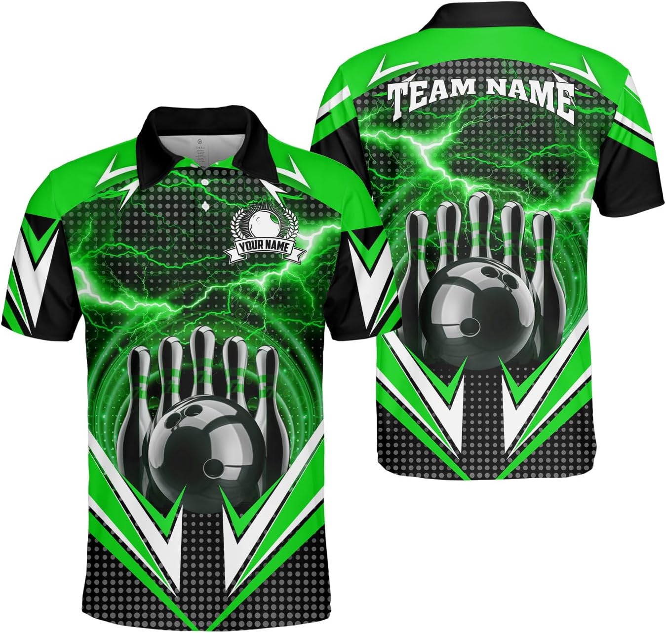 Ligthuy Personalized Name Bowling Polo Shirts 3D for Men and Women, Bowling Shirt, Bowling Shirts for Men Team Bowling Shirt