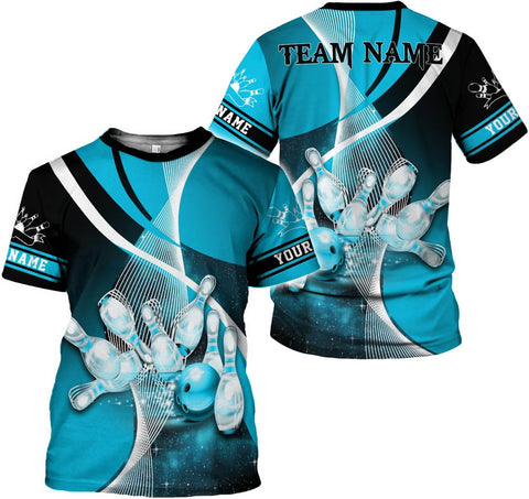Rivelus Personalized Name Bowling Shirts for Men and Women 3D, Bowling Shirts for Team Bowling, Bowling Shirts Gift