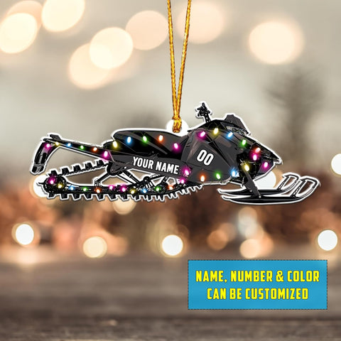 RoyalBro Personalized Snowmobile Ornament Snowmobile Gear Shoes Christmas Ornament for Snowmobile Lovers, Snowmobile Christmas Ornament Gift for Snowmobile Lovers (Style 3)