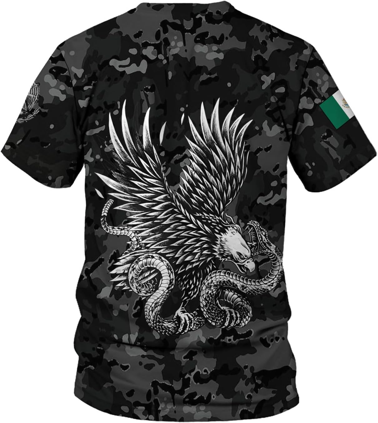 RoyalBro Personalized Mexico Shirts, Camisas De Mexico, Mexico Shirts for Men, Mexican Flag Jersey Shirt Mexico 3D Shirt