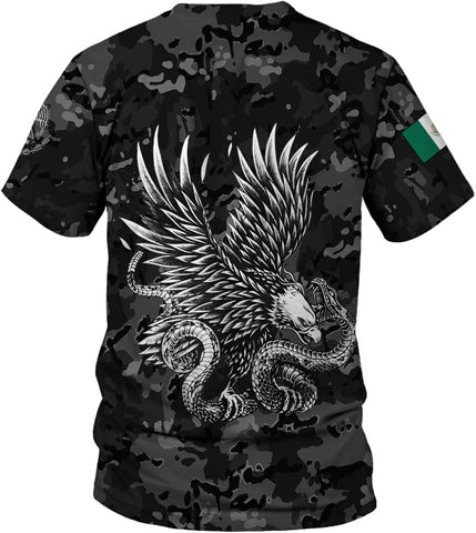RoyalBro Personalized Mexico Shirts, Camisas De Mexico, Mexico Shirts for Men, Mexican Flag Jersey Shirt Mexico 3D Shirt