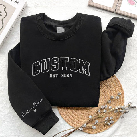 Custom Papa Sweatshirt Grandpa Hoodie Shirt with Kids Names New Dad EST Fathers Day