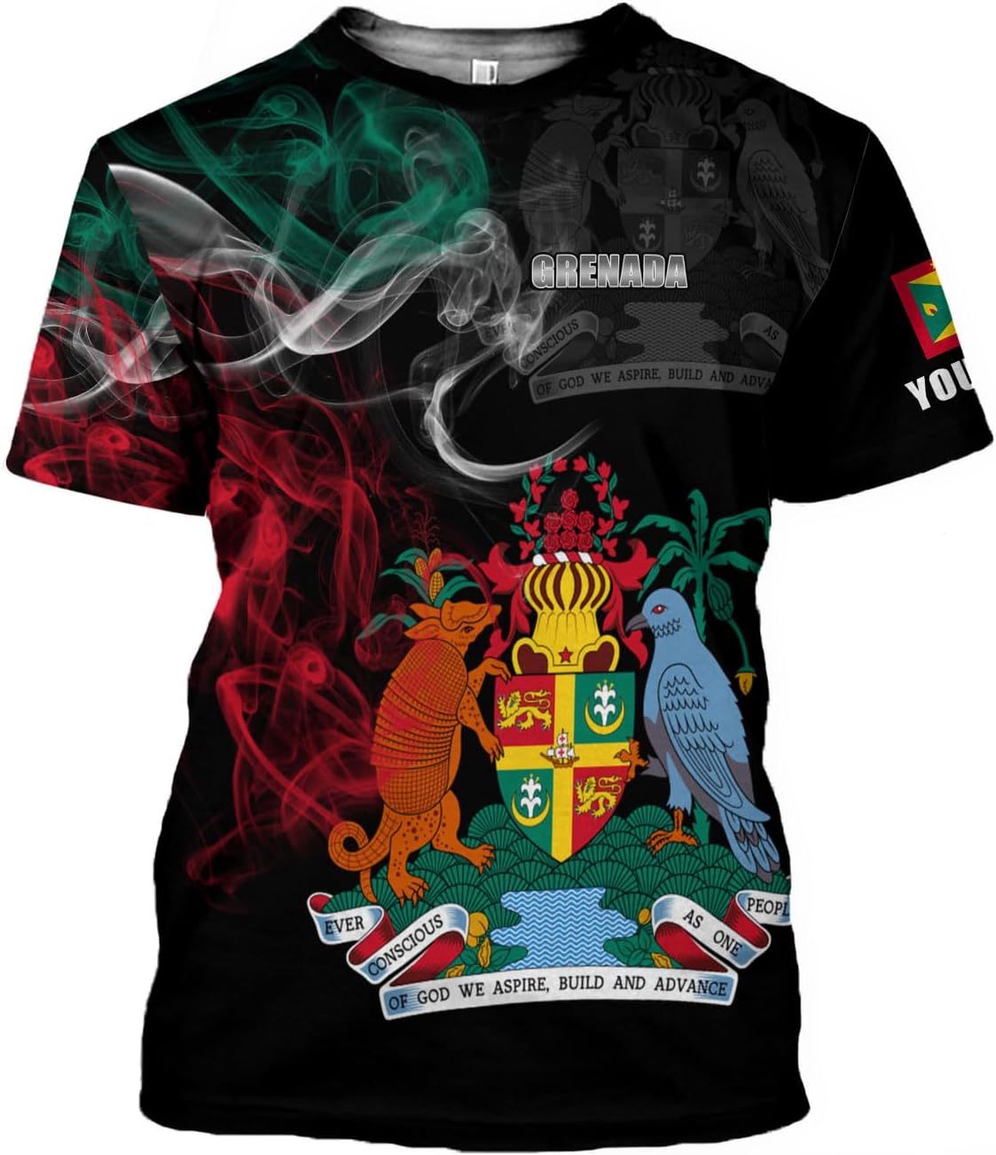 Personalized Name Grenada Shirts for Men, Grenada Shirts for Women, Proud Grenadan Shirts, Grenadian Flag Pride Shirt