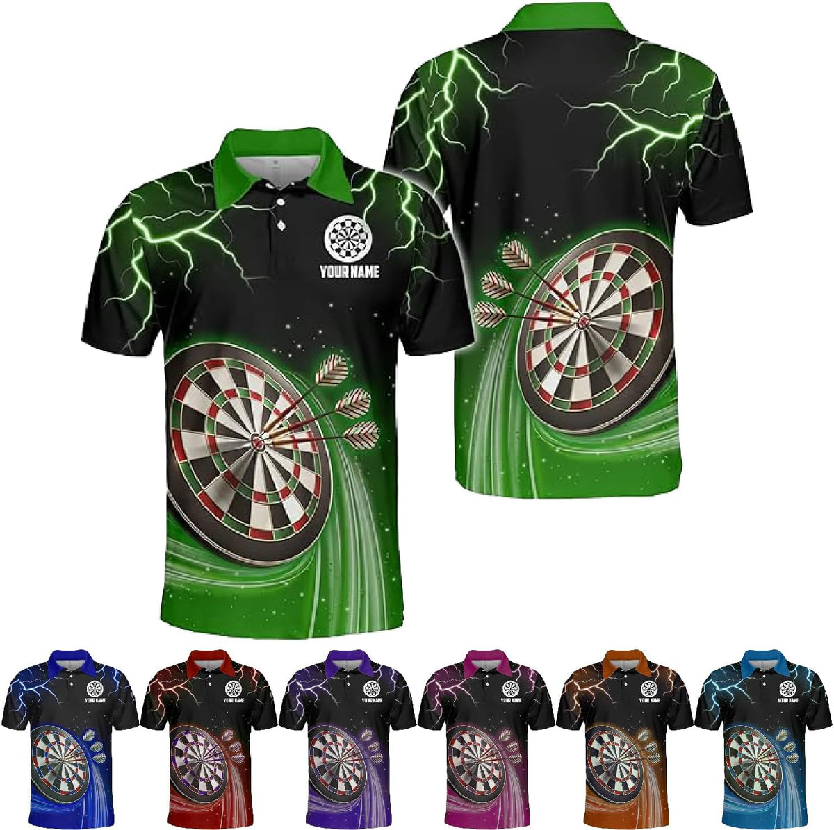 Riveprints Personalized Name Dart 3D Polo Shirt, Dart Shirts, Mens Dart Shirts, Funny Dart Tshirts, Dart Team Shirts Gifts