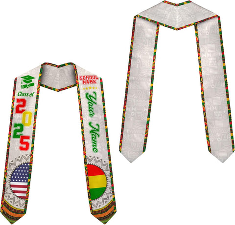 African American Graduation Sash, Graduation Stole Customize, African Graduation Sash, Graduation Stole Class of 2025