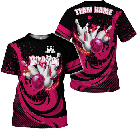 Mostprints Personalized Name Bowling Shirts for Men and Women 3D, Bowling Shirts for Team Bowling, Bowling Shirts Gift