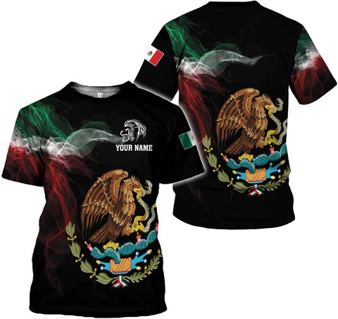 RoyalBro Personalized Mexico Shirts, Camisas De Mexico, Mexico Shirts for Men, Mexican Flag Jersey Shirt Mexico 3D Shirt