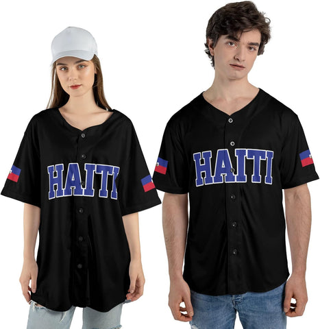 Personalized Name Haiti Baseball Jersey, Haitian Baseball Jersey for Men Women, Haitian Pride Jersey Shirt